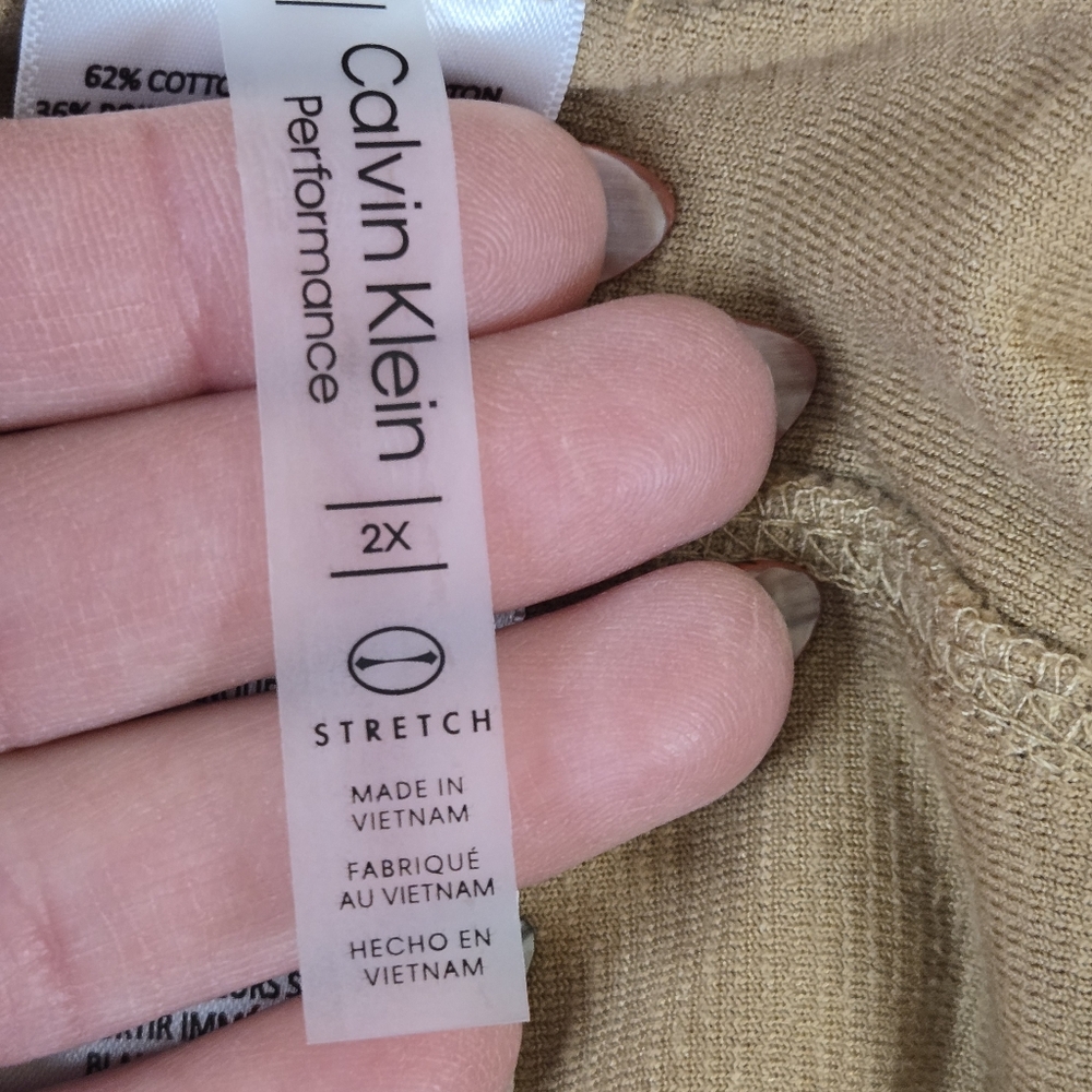 NWT Calvin Klein Ribbed Wide Leg Pants 2X - Picture 2 of 15